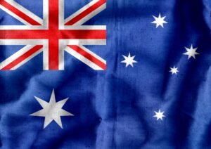 Vibrant detailed texture of the Australian flag with stars and Union Jack.